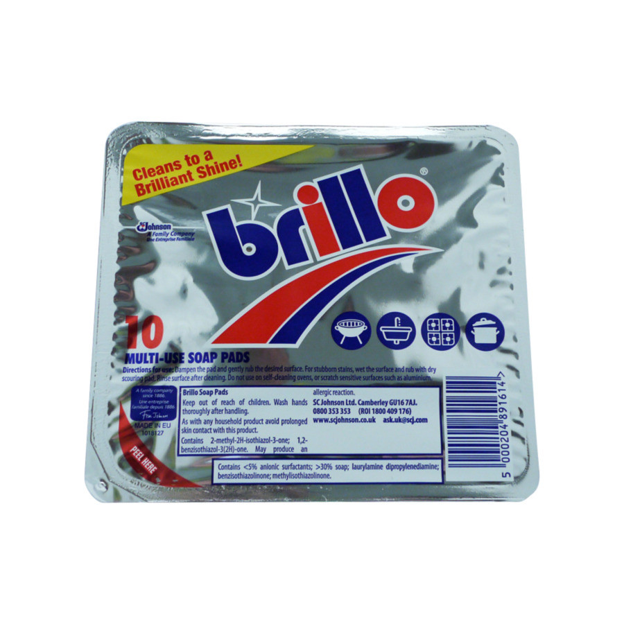 Brillo Pad MultiUse Soap Pads Pack of 10